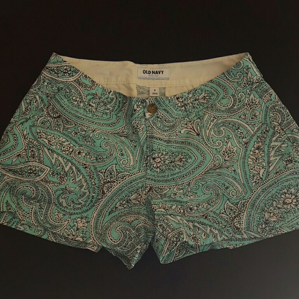 COPY - Old Navy Teal Mint Paisley Shorts Size 6